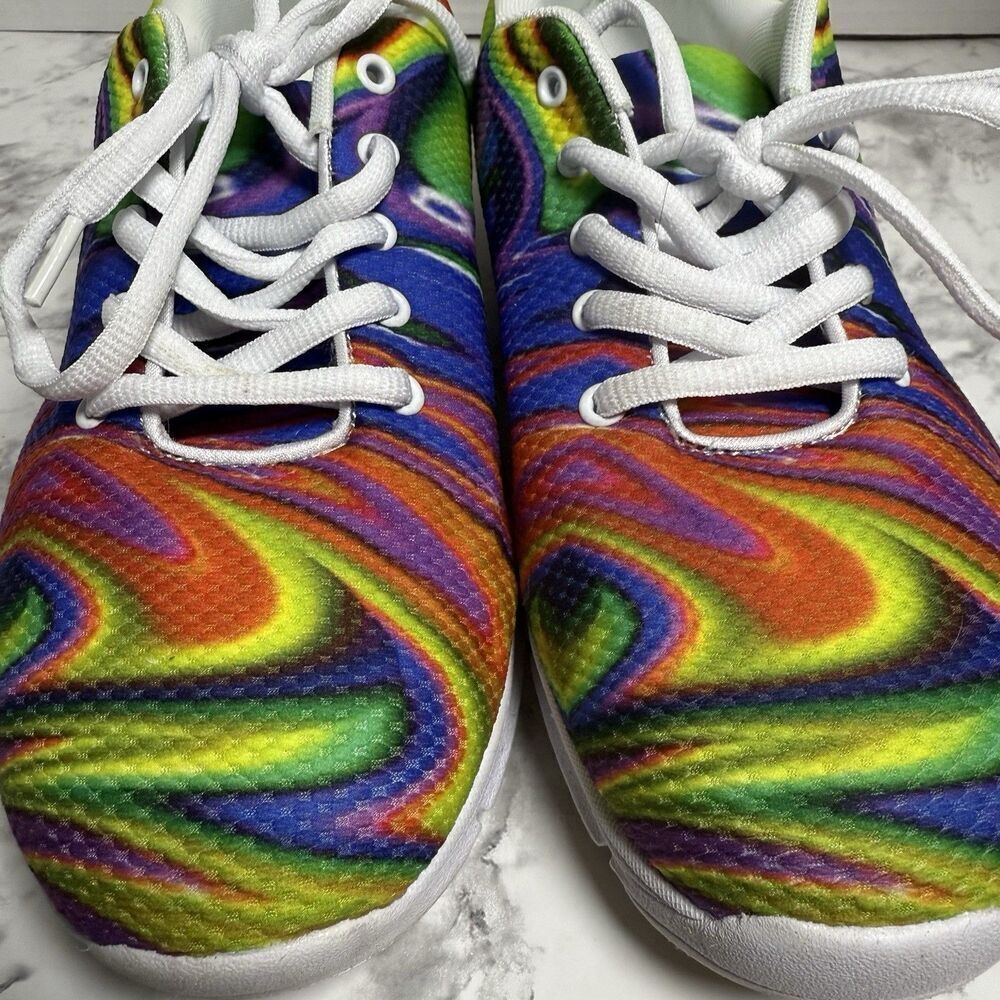 ForU Designs Breathable Lightweight Walking shoes Sneakers Sz 11 Rainbow Colors - Picture 2 of 7
